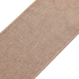 5 Pack | Dusty Rose Jute Faux Burlap Chair Sashes, Boho Chic Linen Decor - 6x108inch