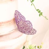 12 Pack | 3D Purple Butterfly Wall Decals DIY Removable Mural Stickers Cake Decorations