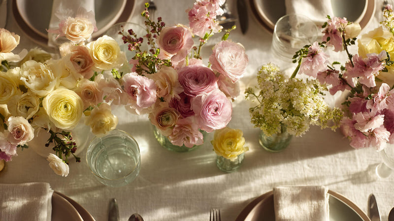 Low Floral Arrangements Mother's Day Brunch Centerpiece
