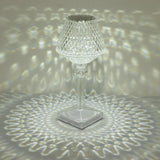 10" LED Acrylic Crystal Cup Shape Touch Control Lampshade Table Lamp, Color Changing Cordless