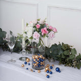 200Pcs Assorted Navy Blue and Gold Lustrous Faux Pearl Beads Vase Fillers