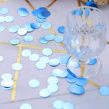 18G Bag | Dusty Blue Round Foil Metallic Table Confetti Dots, Balloon Confetti Decor