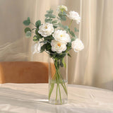 6 Pack | 12inch Round Heavy Duty Clear Cylinder Glass Vases, Tall Flower Vase