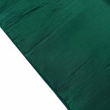 72x72Inch Hunter Emerald Green Accordion Crinkle Taffeta Table Overlay, Square Tablecloth Topper