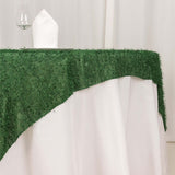 72x72inch Green Fringe Shag Square Polyester Table Overlay