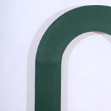 8ft Hunter Emerald Green Spandex Fitted Open Arch Wedding Arch Cover, Double-Sided U-Shaped Backdrop