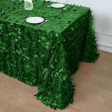 90x132Inch Green Leaf Petal Taffeta Rectangle Tablecloth