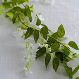 2 Pack 6ft White Artificial Wisteria Flower Garland Hanging Vines, Silk Floral Garland Wedding