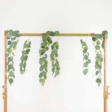 3 Pack | 41inch Green Real Touch Hanging Silk Silver Dollar Leaf Plant Stems