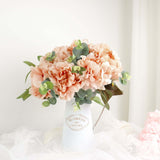 2 Bushes | 17inch Dusty Rose Artificial Silk Peony Flower Bouquets