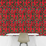 3 Sq ft. | Easy-Install Red Silk Rose Flower Mat Wall Panel Backdrop