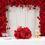 22-Inch Red Silk Flower Grand Centerpiece – Pre-Arranged Artificial Rose, Hydrangea