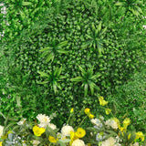 13 Sq. ft. | Boxwood/Fern Greenery Garden Wall, Grass Backdrop Mat