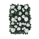 3 Sq ft. | Easy-Install White Silk Rose Flower Mat Wall Panel Backdrop#whtbkgd