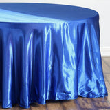 108" Royal Blue Satin Round Tablecloth