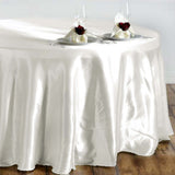 108" Ivory Satin Round Tablecloth