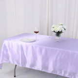 60"x102" Lavender Lilac Smooth Satin Rectangular Tablecloth