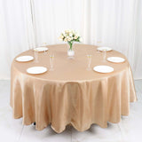 108" Nude Satin Round Tablecloth