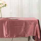 60"x102" Cinnamon Rose Smooth Satin Rectangular Tablecloth