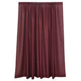 2 Pack Burgundy Polyester Event Curtain Drapes, 10ftx8ft Backdrop Event Panels With Rod Pockets