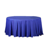 120" Royal Blue Polyester Round Tablecloth