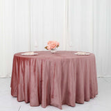 120Inch Dusty Rose Seamless Premium Velvet Round Tablecloth, Reusable Linen