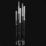 Round Cluster Taper Candelabra Candle Holders, Votive Pillar LED Candle Holders Round Mirror Base