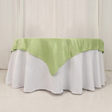 Sage Green Seamless Lamour Satin Square Table Overlay - 54inch