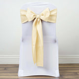 5 PCS | 6" x 108" Beige Polyester Chair Sash