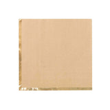 50 Pack Soft Natural 2 Ply Disposable Cocktail Napkins with Gold Foil Edge Disposable Paper#whtbkgd