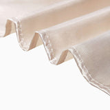 60"x102" Beige Smooth Satin Rectangular Tablecloth