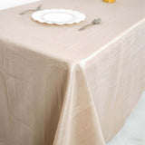 90x132Inch Beige Accordion Crinkle Taffeta Rectangular Tablecloth