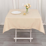 54"x54" Beige Premium Polyester Square Tablecloth - 220GSM