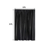 8ft Black Premium Velvet Backdrop Stand Curtain Panel, Privacy Drape