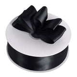 50 Yards 1.5inch Black Single Face Decorative Satin Ribbon#whtbkgd