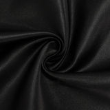 Black Seamless Lamour Satin Square Table Overlay- 54inch#whtbkgd