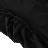 6ft Black Wavy Spandex Fitted Round 1-Piece Tablecloth Table Skirt, Stretchy Table Cover Ruffles