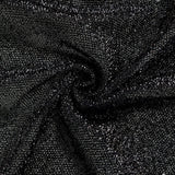 7.5ft Black Metallic Shimmer Tinsel Spandex Round Backdrop, 2-Sided Wedding Arch Cover#whtbkgd