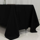 72"x120" Fire Retardant Black Tablecloth Premium Polyester Rectangular Table Cover