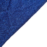 6ft Royal Blue Metallic Shimmer Tinsel Spandex Table Cover, Rectangular Fitted Tablecloth