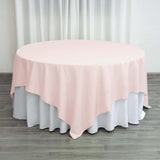 90"x90" Blush Square Polyester Table Overlay