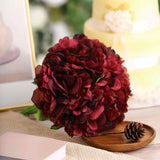 11inch Burgundy Real Touch Artificial Silk Peonies Flower Bouquet