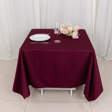 70" Burgundy Premium Scuba Wrinkle Free Square Tablecloth, Scuba Polyester Tablecloth