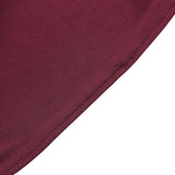 5 pack | 5"x14" Burgundy Spandex Stretch Chair Sash with Silver Diamond Ring Slide Buckle