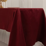 60"x126" Burgundy Lamour Satin Rectangle Tablecloth