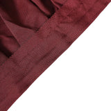 14ft Burgundy Pleated Polyester Table Skirt, Banquet Folding Table Skirt