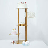 2.5ft Gold Metal 5-Tier Round Cupcake Stand, Dessert Display Centerpiece