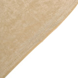 Champagne Premium Smooth Velvet Spandex Fit Cocktail Tablecloth With Foot Pockets