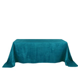 90x132Inch Teal Accordion Crinkle Taffeta Rectangular Tablecloth