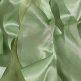 14ft Sage Green Curly Willow Taffeta Table Skirt